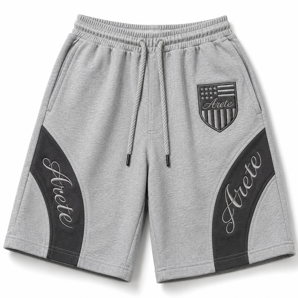 ARETE Signature Shorts — Ash Grey