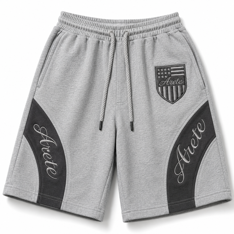 ARETE Signature Shorts — Ash Grey