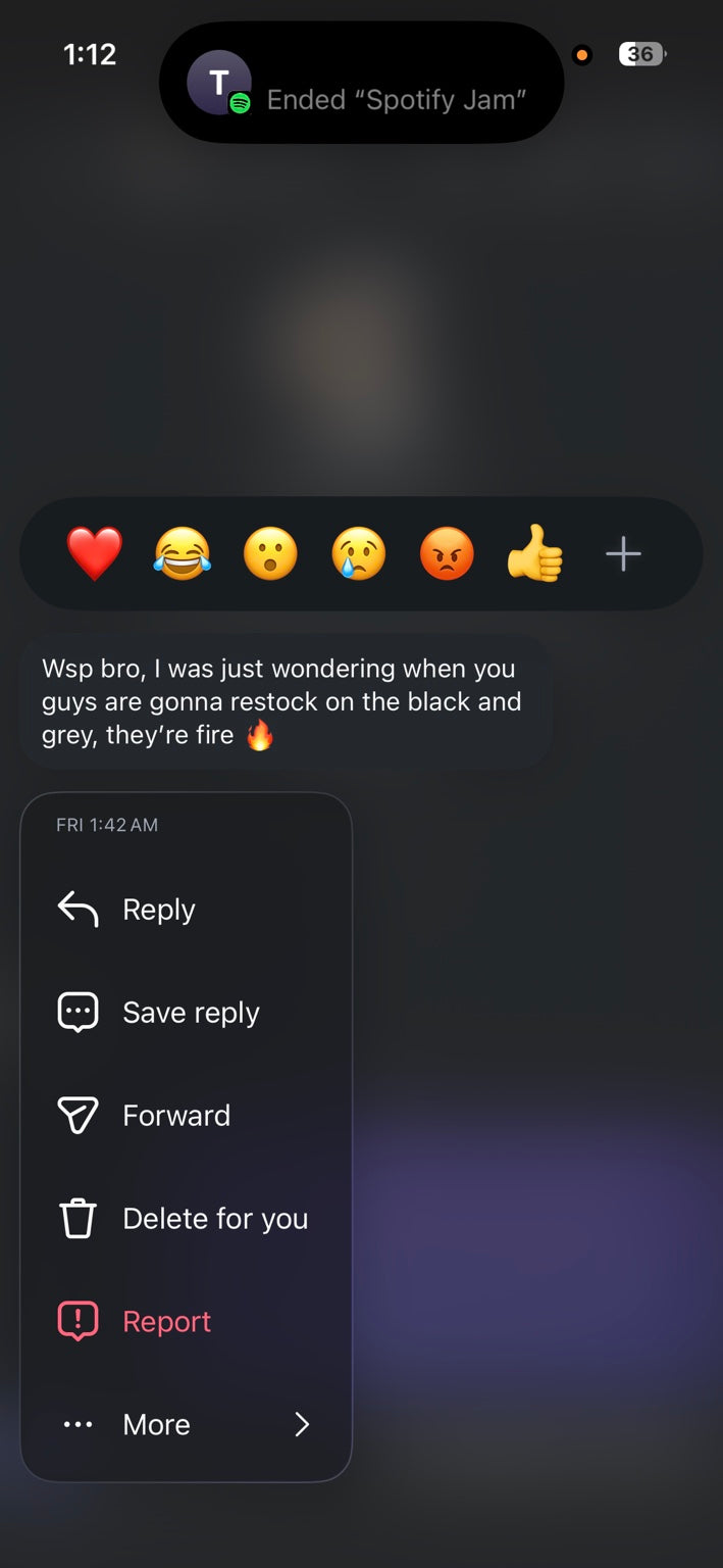 ARETE customer message